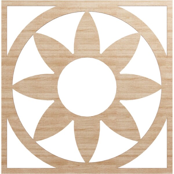 Ekena Millwork Blume Wood Fretwork Pierced Ceiling Medallion, Alder, 30"OD x 10 3/8"ID x 1/4"T CMWP30X30X0250BLAL - main